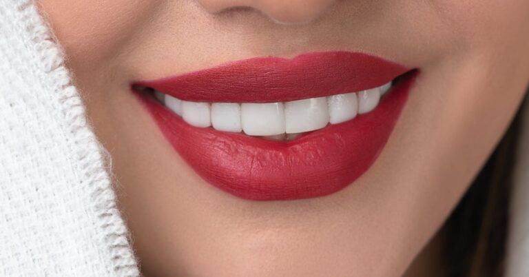 Close-up of healthy white teeth — is teeth whitening safe? a London dentist's view
